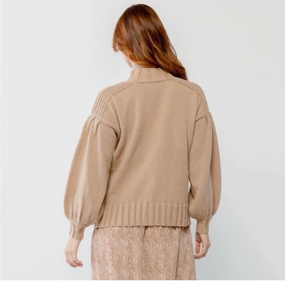 Cozy Knit balloon sleeve Sweater_10